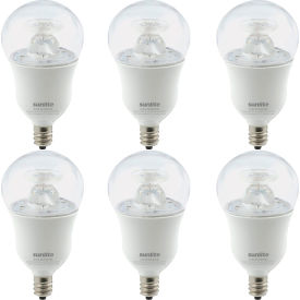LED A15 Appliance Clear Light Bulb, E12 Base, 6W, 450 Lumens, 30K, Warm White, Pk of 6