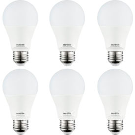 LED A19 Light Bulb, E26 Base, 9W, 810 Lumens, 3000K, Warm White, Pack of 6