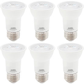 LED PAR16 Recessed Spotlight Bulb, E26 Base, 7W, 500 Lumens, 40K Cool White, Pack of 6