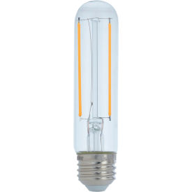 LED T10 Edison Tubular Light Bulb, E26 Base, 2W, 160 Lumens, 27K, Soft White, Pack of 6