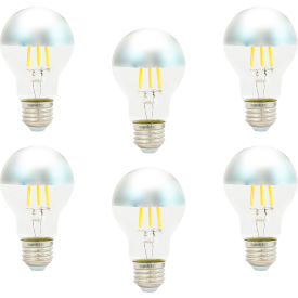 LED A19 Filament Light Bulb, E26 Base, 6W, 600 Lumens, 2700K, Soft White, Pack of 6