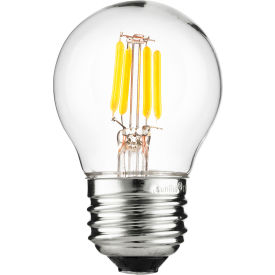 LED G16 Filament Globe Light Bulb, E26 Base, 3W, 250 Lumens, 27K Warm White, Pack of 6
