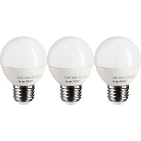 LED G16 Frosted Globe Light Bulb, E26 Base, 7W, 500 Lumens, 2700K, Warm White, Pack of 3