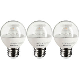LED G16 Clear Globe Light Bulb, E26 Base, 7W, 500 Lumens, 2700K, Warm White, Pack of 3