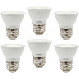 LED PAR16 Recessed Floodlight Bulb, E26 Base, 6W, 500 Lumens, 40K, Cool White, Pack of 6
