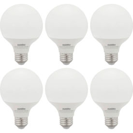 LED G25 Globe Light Bulb, E26 Base, 6W, 520 Lumens, 3000K Warm White, Pack of 6