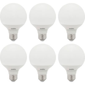 LED G25 Globe Light Bulb, E26 Base, 6W, 520 Lumens, 2700K, Soft White, Pack of 6