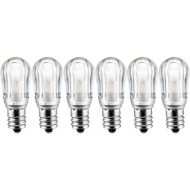 LED Night Light Bulb, E12 Base, 1W, 50 Lumens, 2700K Warm White, Pack of 6