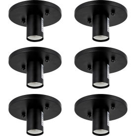 Decorative Lamp Holder, E26 Medium Base, Matte Black, Pack of 6