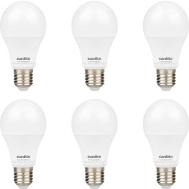 LED A19 Light Bulb, E26 Base, 9W, 800 Lumens, 4000K Cool White, Pack of 6