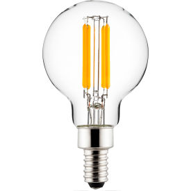 LED G16.5 Filament Light Bulb, E12 Base, 2.5W, 250 Lumens, 50K, Super White, Pack of 6