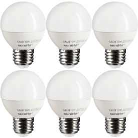 LED G16 Frosted Globe Light Bulb, E26 Base, 5W, 350 Lumens, 27K, Warm White, Pack of 6