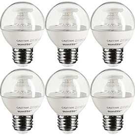 LED G16 Clear Globe Light Bulb, E26 Base, 5W, 350 Lumens, 2700K, Warm White, Pack of 6