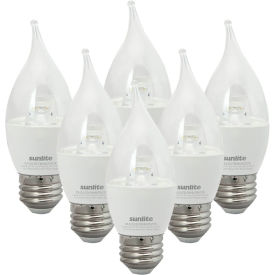 LED CA12 Chandelier Light Bulb, E26 Base, 7W, 500 Lumens, 2700K, Soft White, Pack of 6