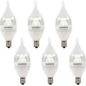 LED CA11 CFC Light Bulb, E12 Base, 4.5W, 300 Lumens, 2700K, Warm White, Pack of 6