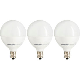 LED G16.5 Frosted Globe Light Bulb, E12 Base, 7W, 500 Lumens, 27K, Warm White, Pack of 3