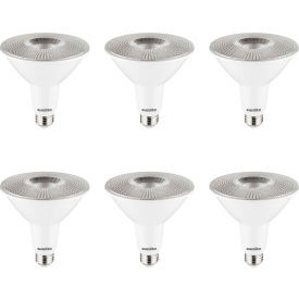 LED PAR38 Spotlight Bulb, E26 Base, 15W, 1200 Lumens, 5000K, Daylight, Pack of 6