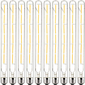 LED T8 Filament Light Bulb, E26 Base, 5W, 450 Lumens, 2700K, Soft White, Pack of 10