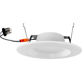 LED Recessed Downlight Fixture, Steel, 15W, 1100 Lumens, 7-1/2"Dia., White, Pack of 6