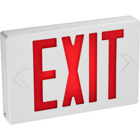 Compact LED Exit Sign with 90 Minute Battery Power Back-Up, 0.25W, 120-277V, White