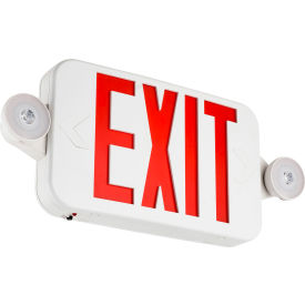 LED Emergency Exit Sign with 90 Minute Battery Power Back-Up, 2.4W, 120-277V, White