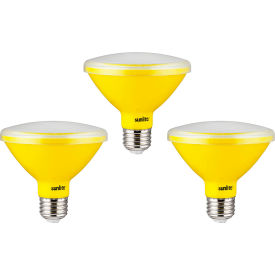 LED PAR30 Short Neck Colored Recessed Light Bulb, E26 Base, 8W, Yellow, Pack of 3