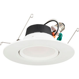 LED Round Recessed Downlight Fixture, 11W, 1100 Lumens, 7-5/8"Dia., White, Pack of 6