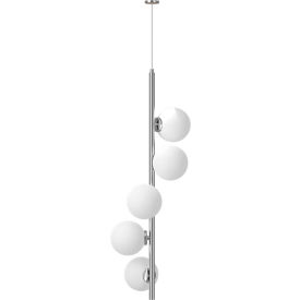 Linear Globe Pendant Light Fixture, G9 Base, 15W, Satin Nickel