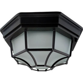 LED Octagonal Ceiling Flush Mount Light Fixture, 17W, 30K/40K/50K, 120-277V, Black