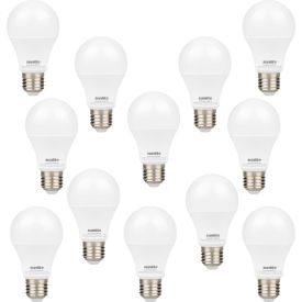 LED A19 Light Bulb, E26 Base, 11W, 1100 Lumens, 2700K, Warm White, Pack of 12