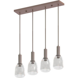 Ambiate Elia Linear Pendant Light Fixture, E26 Base, 40W, Brushed Nickel