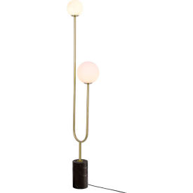 Inversione Modern U-Shaped Floor Lamp, E26 Base, 40W, Black/Gold