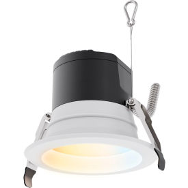 LED Round Recessed Downlight Fixture, 9/13/18W, 2000 Lumens, 5-15/16"Dia., White