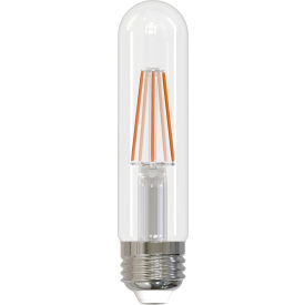 LED T10 Filament Light Bulb, E26 Base, 6W, 600 Lumens, 2700K, Warm White, Pack of 6
