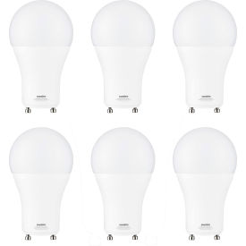 LED A19 Light Bulb, GU24 Base, 14W, 1500 Lumens, 2700K, Warm White, Pack of 6