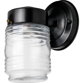 Outdoor Jar Style Wall Light Fixture, E26 Medium Base, 60W, Black