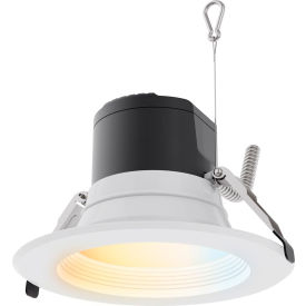 LED Round Recessed Downlight Fixture, 13/19/27W, 3000 Lumens, 8-1/4"Dia., White