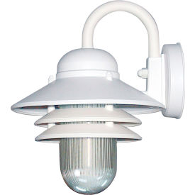 Nautical Style Outdoor Wall Light Fixture, E26 Medium Base, 60W, White