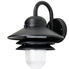 Nautical Style Outdoor Wall Light Fixture, E26 Medium Base, 60W, Black