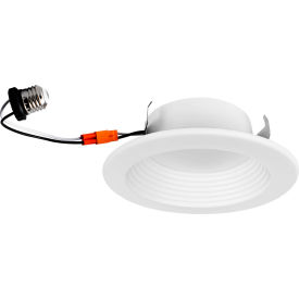 LED Round Recessed Downlight Fixture, 10W, 700 Lumens, 5-1/2"Dia., White, Pack of 6
