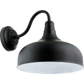 LED Outdoor Gooseneck Rustic Barn Wall Light Fixture, 30W, 700 Lumens, Matte Black