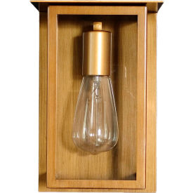 Ambiate Alicia Modern Outdoor Wall Sconce Light Fixture, E26 Medium Base, 60W, Antique Gold