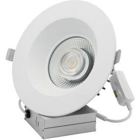 LED Round Regressed Downlight Fixture, 24W, 1735 Lumens, 7-5/16"Dia., White