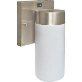 LED Modern Vanity Light Fixture, 6W, 420 Lumens, 4-1/2"L, Brushed Nickel