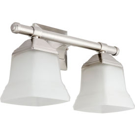 Modern Square Bell Shaped Vanity Light Fixture, 100W, 14"L, Brushed Nickel