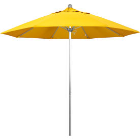 Venture 9' Patio Umbrella, Silver Pole, Olefin Lemon Fabric