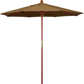 7-1/2' Patio Umbrella, Wood Pole, Sunbrella 2A Linen Sesame Fabric