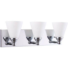 Cone Shade Vanity Light Fixture, 60W, 24"L, Brushed Nickel