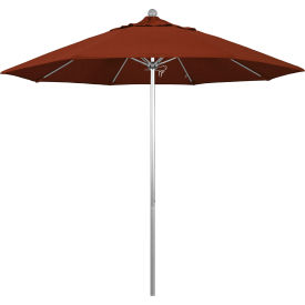 Venture 9' Patio Umbrella, Silver Pole, Olefin Terracotta Fabric