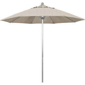 Venture 9' Patio Umbrella, Silver Pole, Olefin Woven Granite Fabric